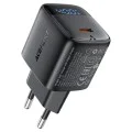 Зарядно устройство Acefast (A135) - Type-C, GaN, PD45W, LED дисплей - Черно