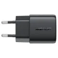 Зарядно устройство Acefast (A135) - Type-C, GaN, PD45W, LED дисплей - Черно