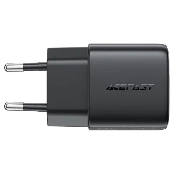 Зарядно устройство Acefast (A135) - Type-C, GaN, PD45W, LED дисплей - Черно