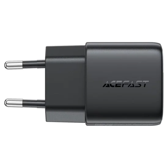 Зарядно устройство Acefast (A135) - Type-C, GaN, PD45W, LED дисплей - Черно