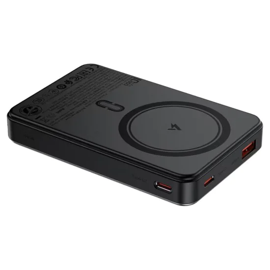 Външна батерия Acefast (M31) - MagSafe, вграден Type-C кабел, 10000mAh, 22.5W - Черна