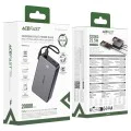 Външна батерия Acefast (M29) - вграден Type-C кабел, дисплей, 20000mAh, 22.5W - Черна