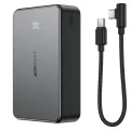 Външна батерия Acefast (M29) - вграден Type-C кабел, дисплей, 20000mAh, 22.5W - Черна
