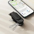 Тракер ключодържател Acefast (S4) - Apple Find My, PU кожа - Черен