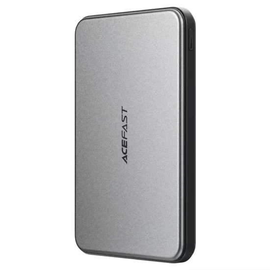 Външна батерия Acefast (M30) - MagSafe, вграден Type-C кабел, 5000mAh, 20W - Черна