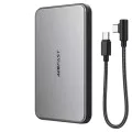 Външна батерия Acefast (M30) - MagSafe, вграден Type-C кабел, 5000mAh, 20W - Черна