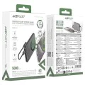 Външна батерия Acefast (M30) - MagSafe, вграден Type-C кабел, 5000mAh, 20W - Черна