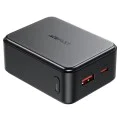Външна батерия Acefast (M28) - вграден Type-C кабел, дисплей, 10000mAh, 22.5W - Черна