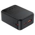 Външна батерия Acefast (M28) - вграден Type-C кабел, дисплей, 10000mAh, 22.5W - Черна