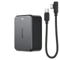 Външна батерия Acefast (M28) - вграден Type-C кабел, дисплей, 10000mAh, 22.5W - Черна
