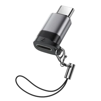Адаптер Acefast (J19) - Lightning (женско) към USB-C (мъжко), 60W - Сив