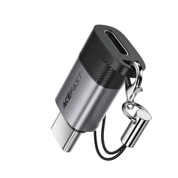 Адаптер Acefast (J19) - Lightning (женско) към USB-C (мъжко), 60W - Сив