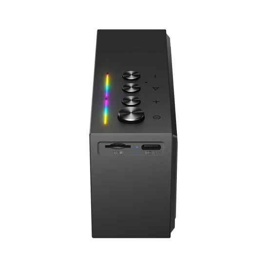 Преносима безжична колона Acefast (K9 Go) - Bluetooth 6.0, RGB, 1200mAh - Черна