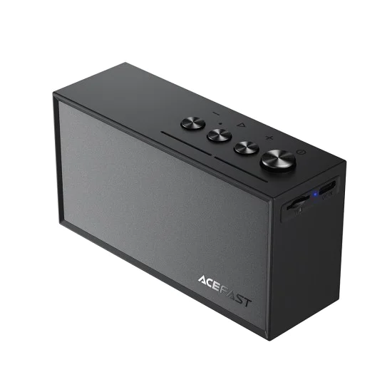 Преносима безжична колона Acefast (K9 Go) - Bluetooth 6.0, RGB, 1200mAh - Черна
