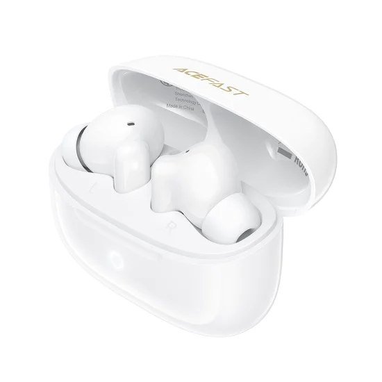 Безжични слушалки Acefast (W7) - TWS, AI Call Noise Cancelling, BT 6.0 - Бели