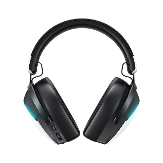 Геймърски слушалки Acefast H11 - безжични, BT5.4, 2.4G, AUX, 50mm, Low Latency, RGB, 1000mAh, USB-C - Бели