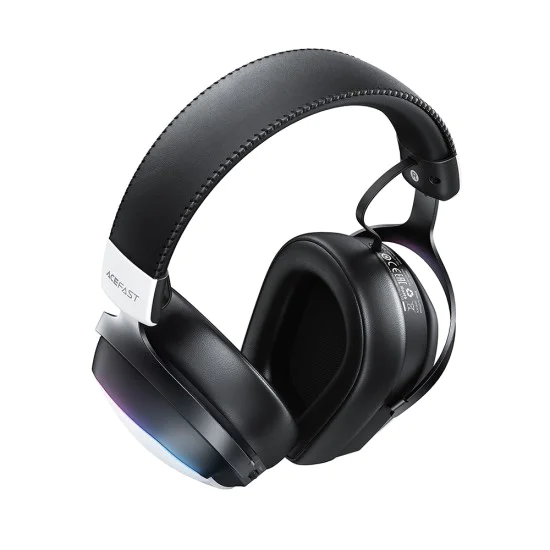 Геймърски слушалки Acefast H11 - безжични, BT5.4, 2.4G, AUX, 50mm, Low Latency, RGB, 1000mAh, USB-C - Бели