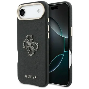 Калъф за iPhone 17 Air - Hardcase Resin Logo - Guess - Черен