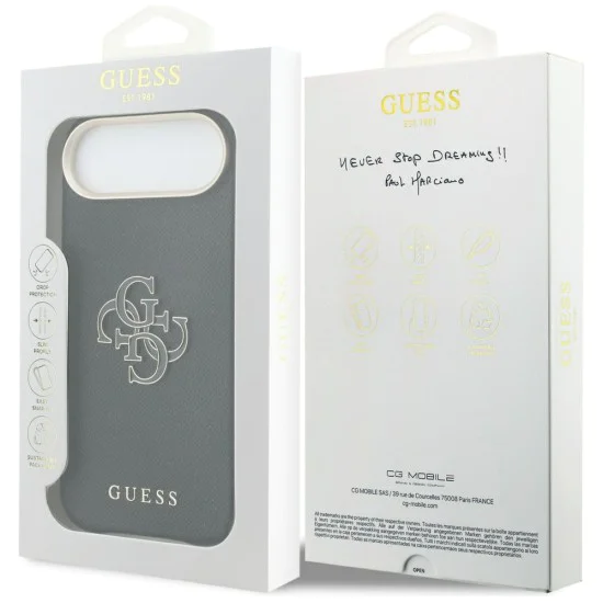 Калъф за iPhone 17 Air - Hardcase Resin Logo - Guess - Черен