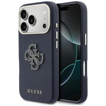 Калъф за iPhone 17 Pro Max - Hardcase Resin Logo - Guess - Син