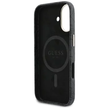 Калъф за iPhone 17 - 4G Script MagSafe - Guess - Черен