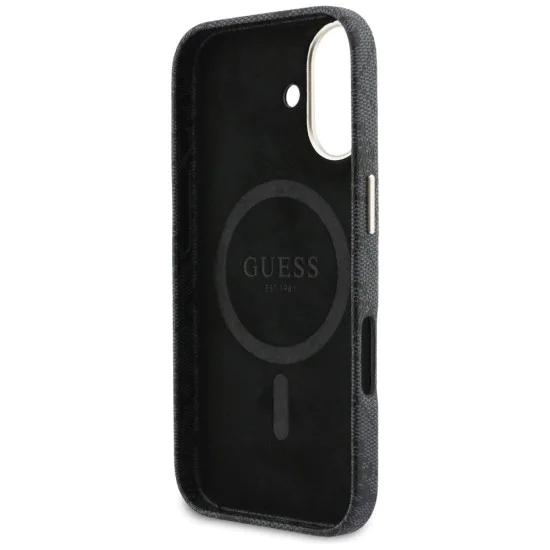 Калъф за iPhone 17 - 4G Script MagSafe - Guess - Черен