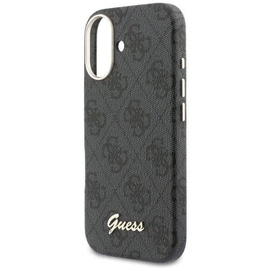 Калъф за iPhone 17 - 4G Script MagSafe - Guess - Черен