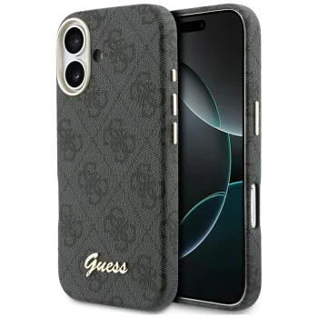 Калъф за iPhone 17 - 4G Script MagSafe - Guess - Черен