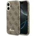 Калъф за iPhone 17 - 4G Script MagSafe - Guess - Кафяв