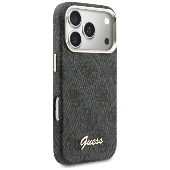 Калъф за iPhone 17 Pro - 4G Script MagSafe - Guess - Черен