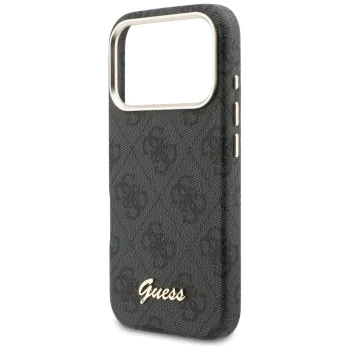 Калъф за iPhone 17 Pro - 4G Script MagSafe - Guess - Черен