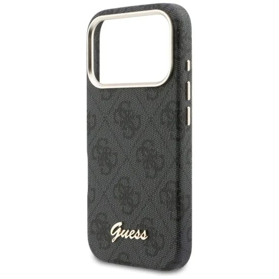 Калъф за iPhone 17 Pro - 4G Script MagSafe - Guess - Черен