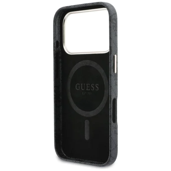 Калъф за iPhone 17 Pro - 4G Script MagSafe - Guess - Черен