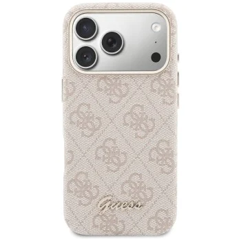 Калъф за iPhone 17 Pro Max - 4G Script MagSafe - Guess - Розов
