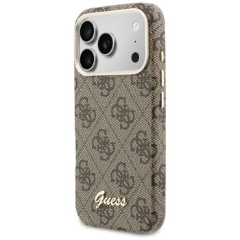Калъф за iPhone 17 Pro - 4G Script MagSafe - Guess - Кафяв