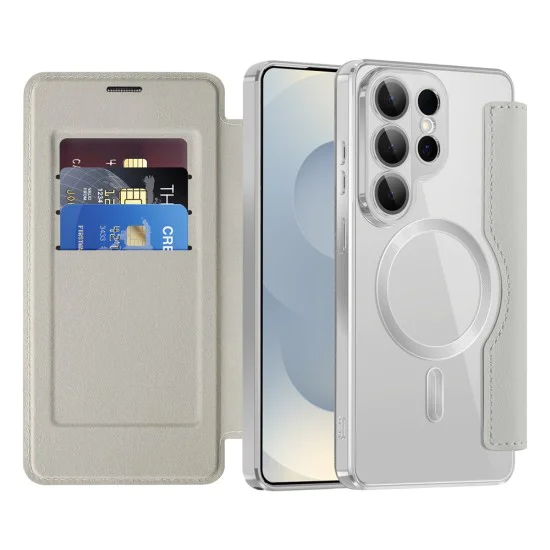 Калъф за Samsung Galaxy S26 Ultra - SmartMag Book Case - Techsuit - Сив