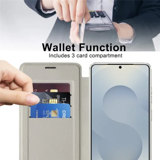 Калъф за Samsung Galaxy S26 Ultra - SmartMag Book Case - Techsuit - Сив