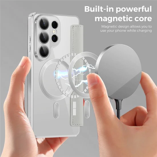 Калъф за Samsung Galaxy S26 Ultra - SmartMag Book Case - Techsuit - Сив