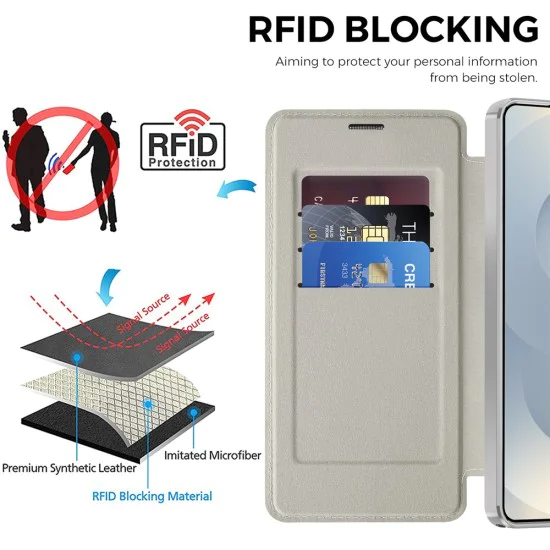 Калъф за Samsung Galaxy S26 Ultra - SmartMag Book Case - Techsuit - Сив