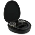Безжични слушалки Guess 4G Triangle Logo - Bluetooth, ENC Technology, Over-ear, еко кожа - Черни