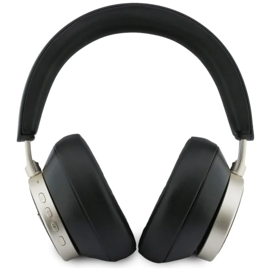 Безжични слушалки Guess 4G Triangle Logo - Bluetooth, ENC Technology, Over-ear, еко кожа - Черни