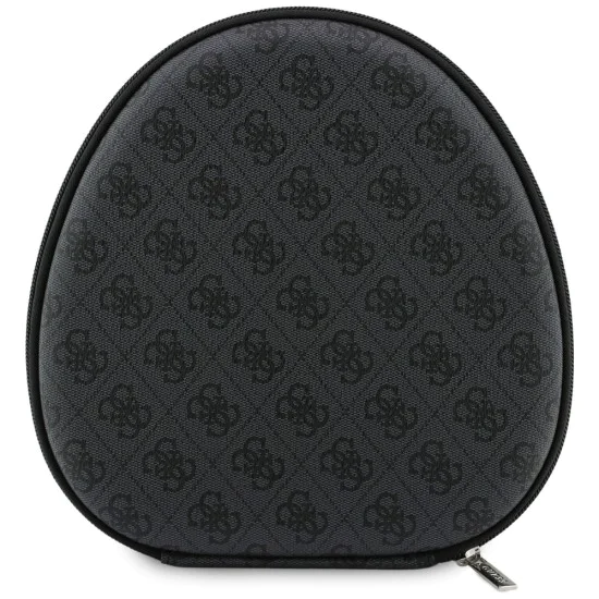 Безжични слушалки Guess 4G Triangle Logo - Bluetooth, ENC Technology, Over-ear, еко кожа - Черни