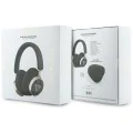 Безжични слушалки Guess 4G Triangle Logo - Bluetooth, ENC Technology, Over-ear, еко кожа - Черни