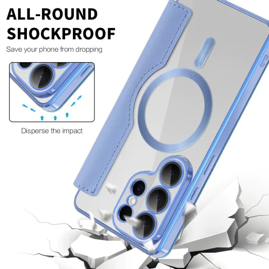 Калъф за Samsung Galaxy S26 Ultra - SmartMag Book Case - Techsuit - Светлосин