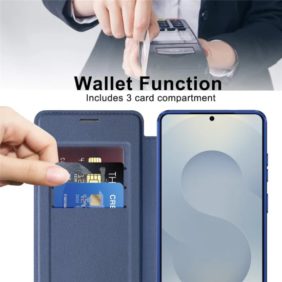 Калъф за Samsung Galaxy S26 Ultra - SmartMag Book Case - Techsuit - Син