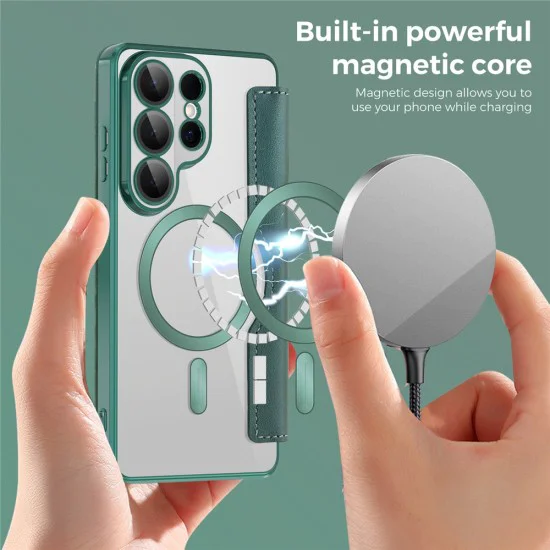 Калъф за Samsung Galaxy S26 Ultra - SmartMag Book Case - Techsuit - Зелен