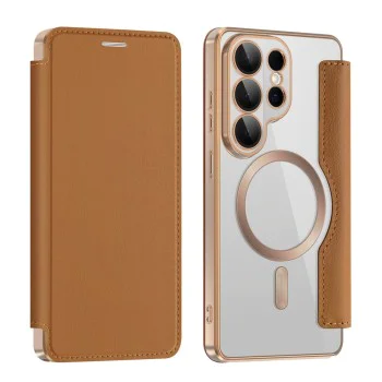 Калъф за Samsung Galaxy S26 Ultra - SmartMag Book Case - Techsuit - Кафяв