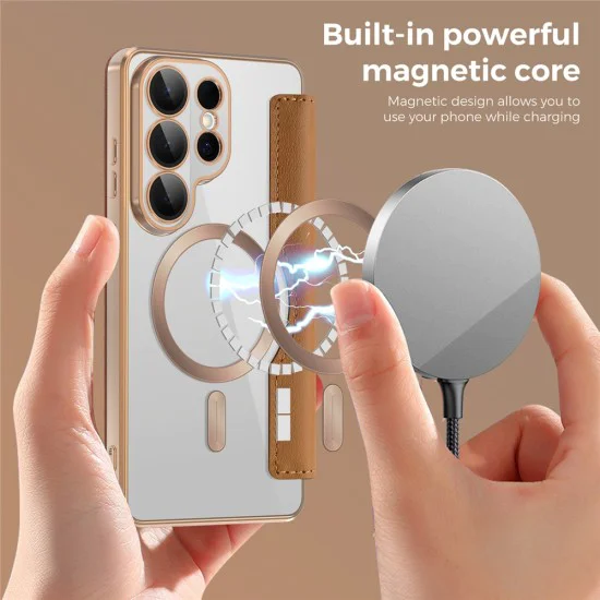 Калъф за Samsung Galaxy S26 Ultra - SmartMag Book Case - Techsuit - Кафяв