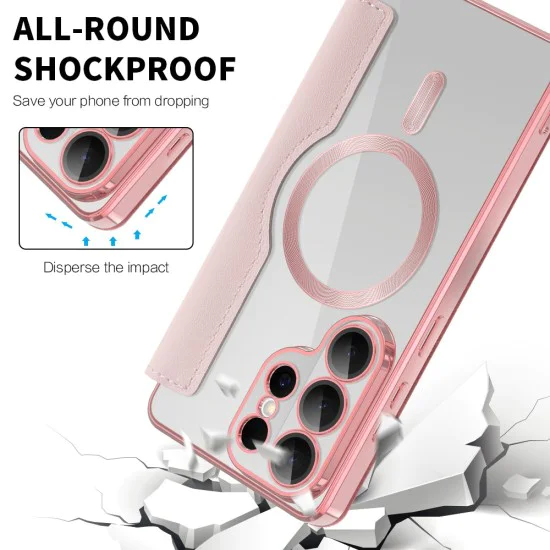 Калъф за Samsung Galaxy S26 Ultra - SmartMag Book Case - Techsuit - Розов