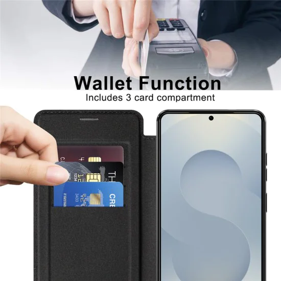 Калъф за Samsung Galaxy S26 Ultra - SmartMag Book Case - Techsuit - Черен